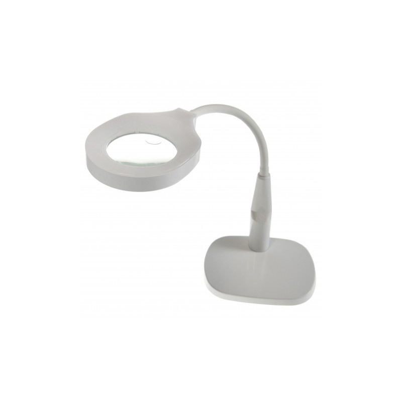Lampa biurkowa LED z lupą (90mm) 9145T 5D+12D, 2-6W elastyczne ramię