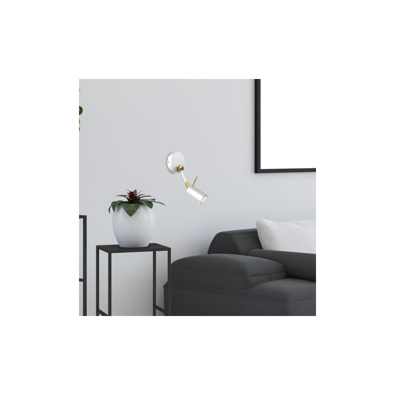 Kinkiet IRIS White/Gold 1x mini GU10