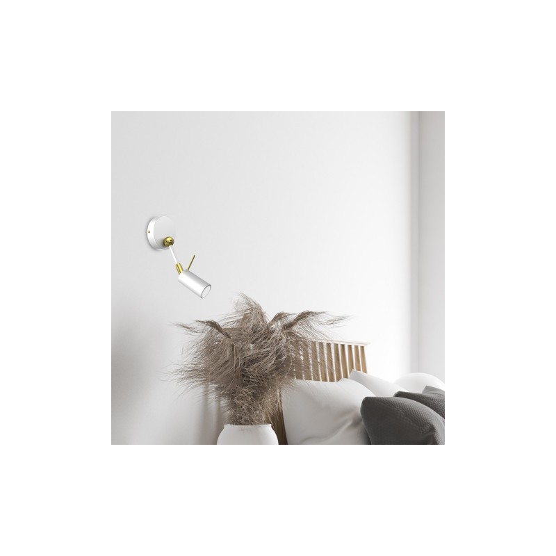 Kinkiet IRIS White/Gold 1x mini GU10