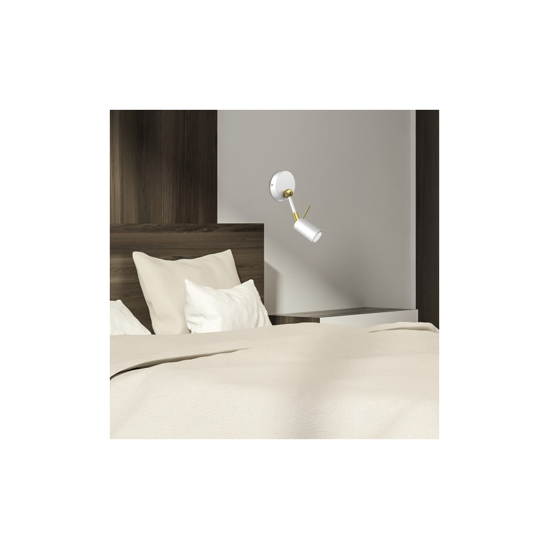Kinkiet IRIS White/Gold 1x mini GU10