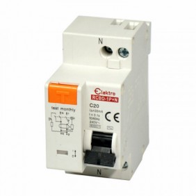 Wyłącznik RCBO 2P  30mA AC C 20A