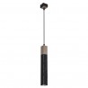 Lampa wisząca SOLO SAWN BLACK / PATINATED WOOD 1x mini GU10