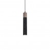 Lampa wisząca SOLO SAWN BLACK / PATINATED WOOD 1x mini GU10