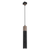 Lampa wisząca SOLO SAWN BLACK / PATINATED WOOD 1x mini GU10