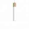 Lampa wisząca SOLO SAWN WHITE / PATINATED WOOD 1x mini GU10