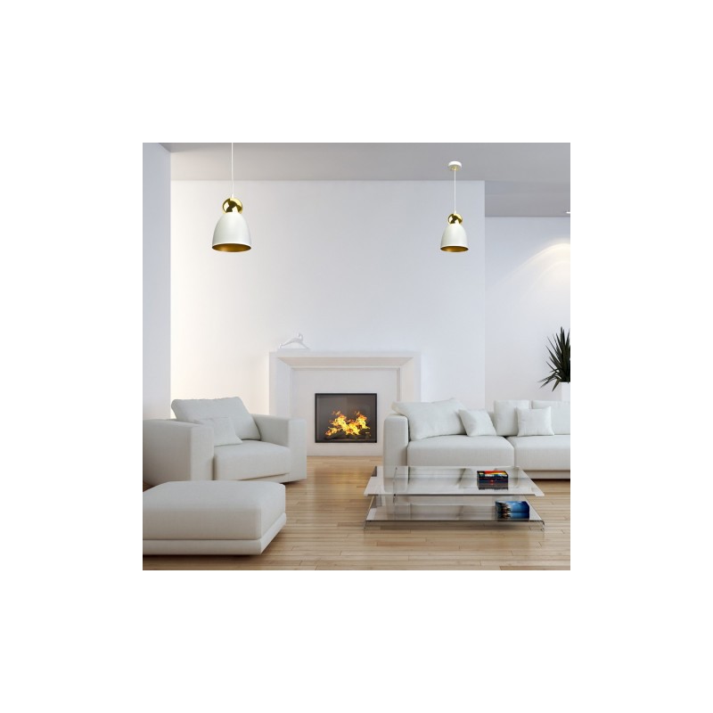 Lampa wisząca TAURUS WHITE/GOLD 1xE27