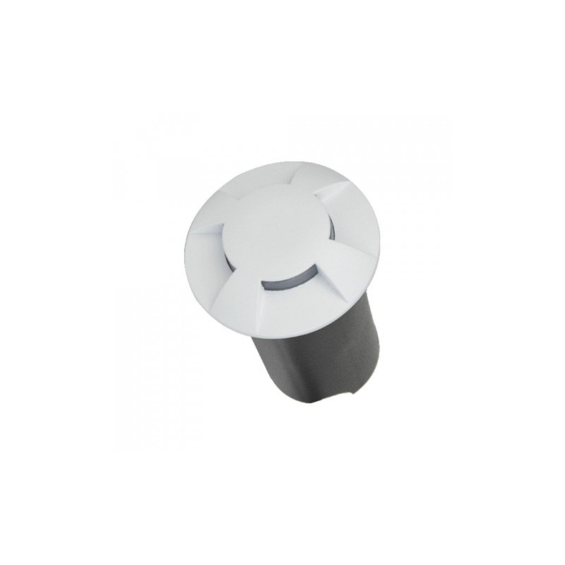 Oprawa Gruntowa Najazdowa 1W LED Biała 4-stronna IP67 VT-1171 3000K 50lm