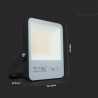 Projektor LED V-TAC 30W Czarny EVOLUTION 150lm/W VT-4931 3000K 4500lm