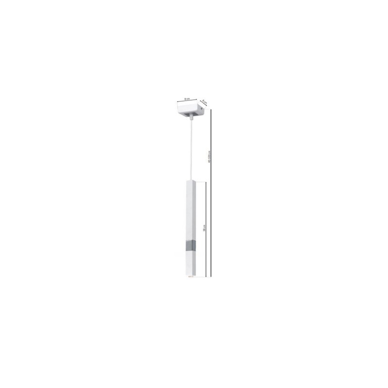 Lampa wisząca CASTRO WHITE / CHROME 1xG9