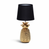 Ceramiczna lampa stołowa E14 15 Złota z czarnym kloszem