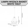 Lampa wisząca BASKET WHITE 1xE27