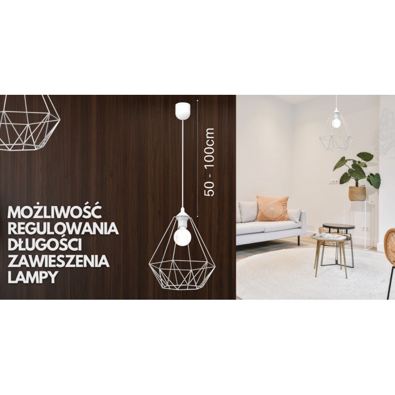Lampa wisząca BASKET WHITE 1xE27