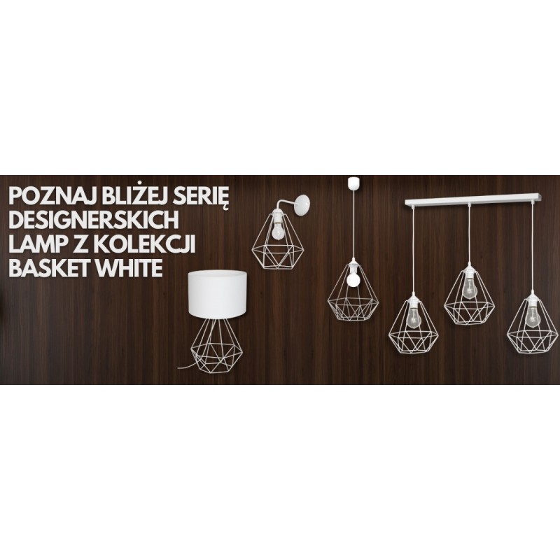 Lampa wisząca BASKET WHITE 1xE27