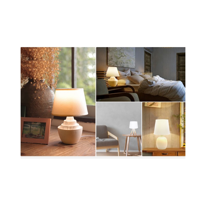 Ceramiczna lampa stołowa E14 16 Brązowa