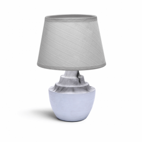 Ceramiczna lampa stołowa E14 16 Biała z szarym kloszem
