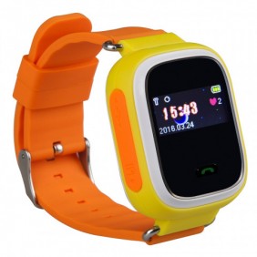 SMARTWATCH DLA DZIECI Z GPS/SOS 0.96' EKRAN KOLOR ORANGE