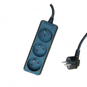 Przedłużacz 3G 5m Z/U 10A czarny ELEKTRO