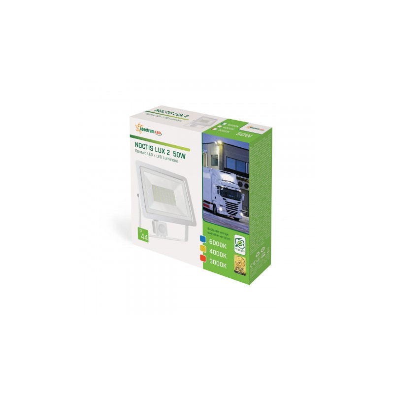 Lampa LED reflektor 50W 230V NOCTIS LUX 2 IP65 NW - Biały