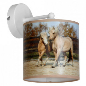 Lampa ścienna dla dzieci HORSES 1xE27