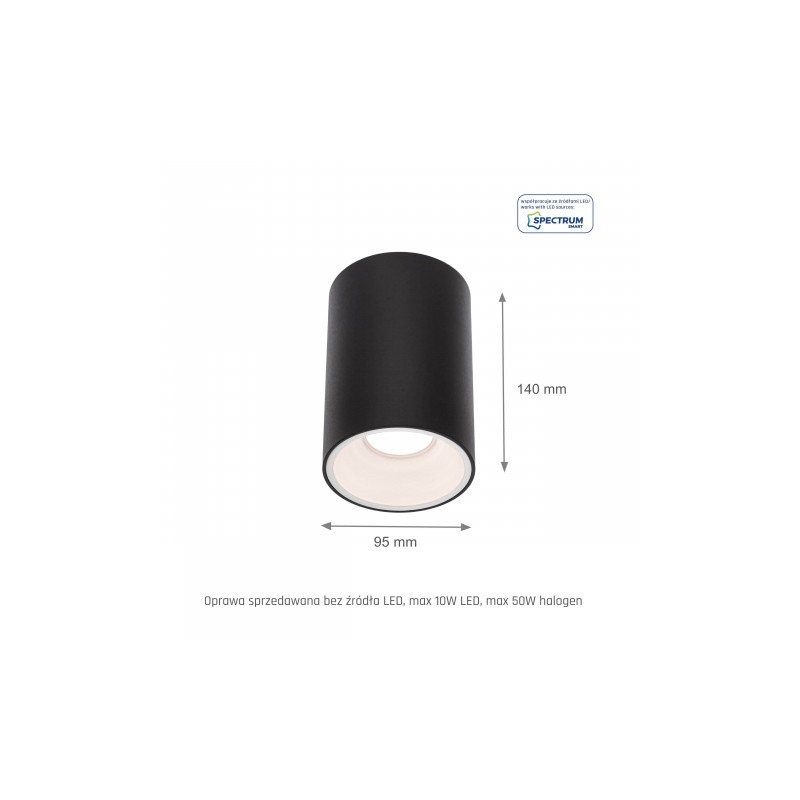 CHLOE ELEMENTO ROUND GU10 BLACK