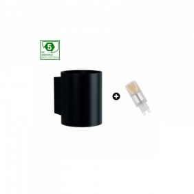 PAKIET 5 LAT GWARANCJI : OPRAWA SQUALLA G9 TUBA     CZARNA + LED G9 4W NW ( SLIP006012 + WOJ+14434 )
