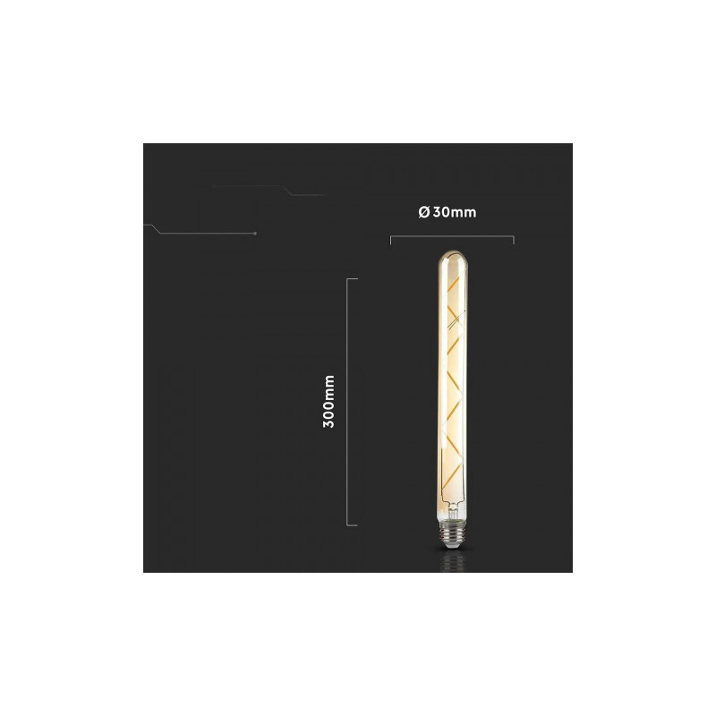 Żarówka LED V-TAC 7W T30 E27 Filament Bursztyn VT-1895 2200K 700lm