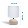 Ceramiczna lampa stołowa E14 03 Brązowa z białym kloszem