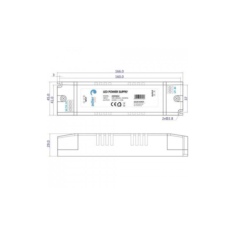Zasilacz LED ADMX60-12 5A 60W 12V