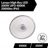 Lampa High Bay LED 200W UFO 4000K 20000lm IP65