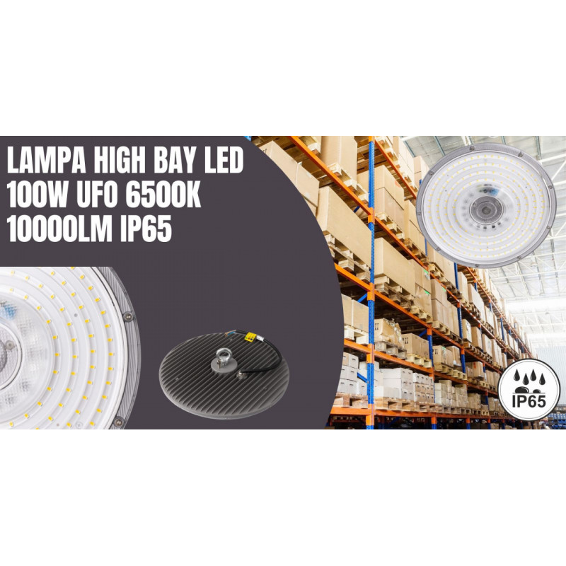 Lampa High Bay LED 100W UFO 6500K 10000lm IP65