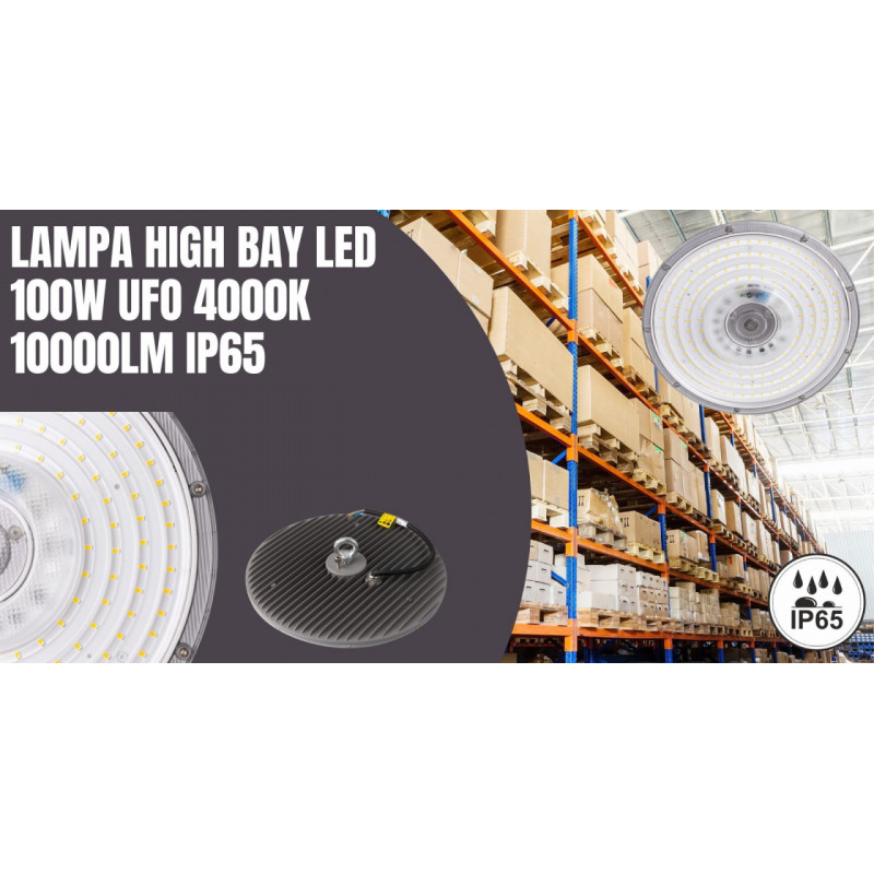 Lampa High Bay LED 100W UFO 4000K 10000lm IP65