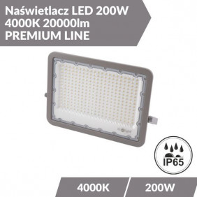 Naświetlacz LED 200W 4000K 20000lm PREMIUM LINE