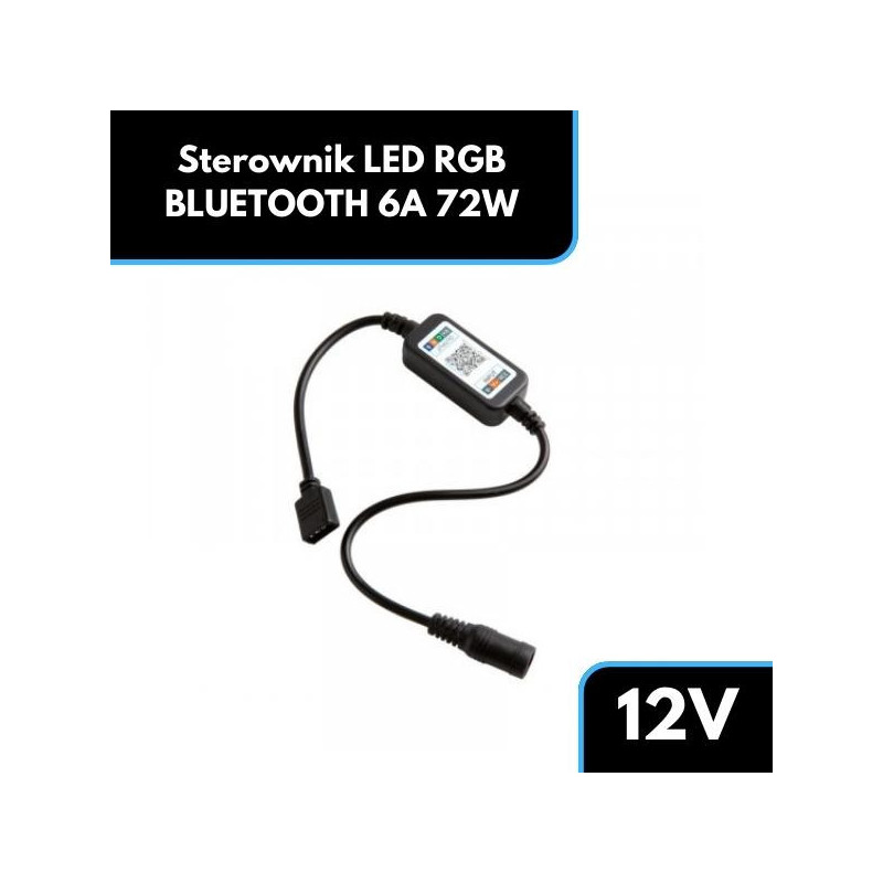Sterownik LED RGB BLUETOOTH 6A 72W 12V