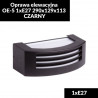 Oprawa elewacyjna OE-5 1xE27 290x129x113 CZARNY