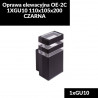 Oprawa elewacyjna OE-2C 1XGU10 110x105x200 CZARNA