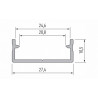 Profil LED nawierzchniowy DUAL inox - 2m