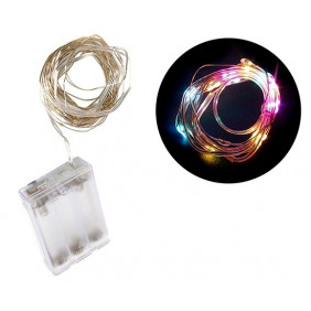 Lampki dekoracyjne na baterie 5m, RGB