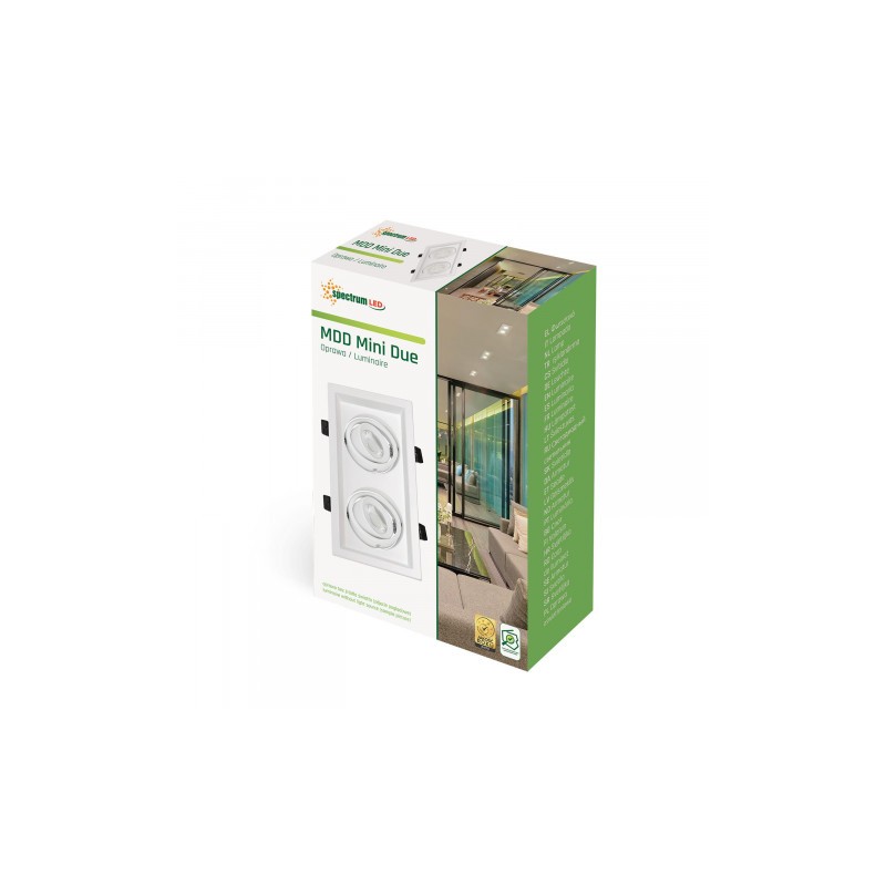 Halogen sufitowy podwójny MDD MINI DUE GU10 - Biały
