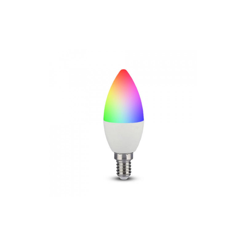 Żarówka LED V-TAC 4,8W E14 Świeczka Pilot VT-2214-N-1 RGB+3000K 320lm