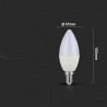 Żarówka LED V-TAC 4,8W E14 Świeczka Pilot VT-2214-N-1 RGB+4000K 320lm