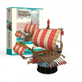PUZZLE 3D ROMAN WARSHIP 85el CUBICFUN