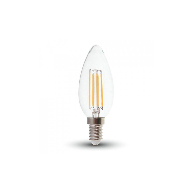 Żarówka LED V-TAC V-TAC 6W Filament E14 Przezroczysta Świeczka VT-2127 3000K 600lm