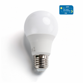 Żarówka LED E27 8W 6500K z czujnikiem ruchu i zmierzchu