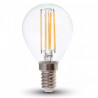 Żarówka LED E14 6W V-TAC Filament Kulka P45 - Biała Neutralna