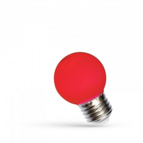 Żarówka LED E27 1W KULKA -  Czerwona
