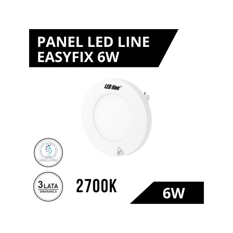 Panel LED line EasyFix 6W 450lm 2700K biała ciepła