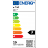 Oprawa Ścienna V-TAC 20W LED Ukośna Biała IP65 VT-8054 4000K 2045lm
