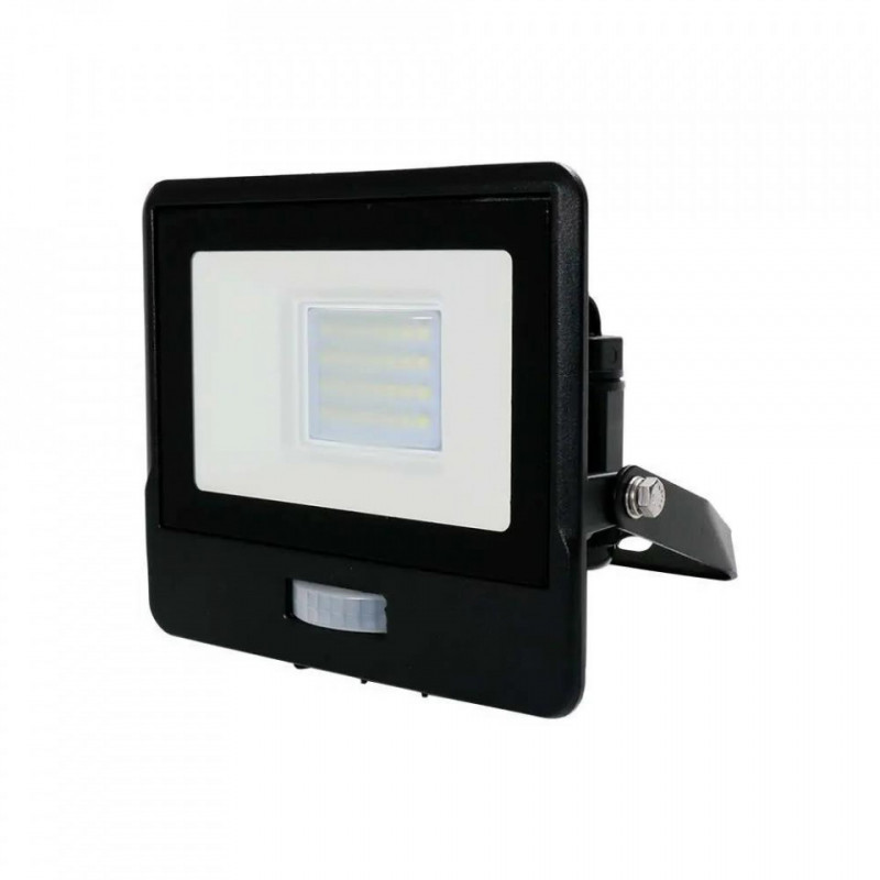 Projektor LED WiFi V-TAC 20W Czujnik Ruchu Czarny Z MUFĄ SMART Amazon Alexa Google Home VT-5192S RGB+3000K-6500K 1500lm