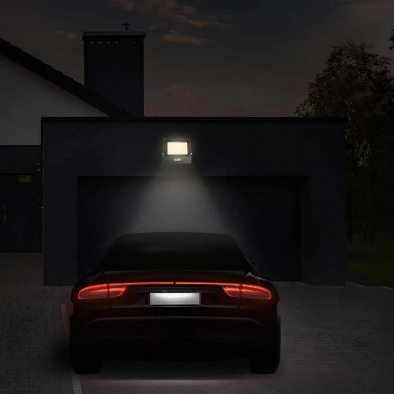 Projektor LED WiFi V-TAC 20W Czujnik Ruchu Czarny Z MUFĄ SMART Amazon Alexa Google Home VT-5192S RGB+3000K-6500K 1500lm