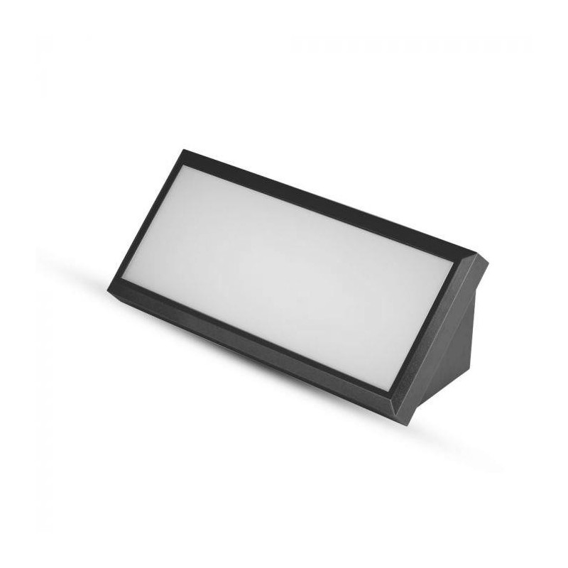 Oprawa Ścienna V-TAC 12W LED Ukośna Czarna IP65 VT-8054 4000K 1250lm